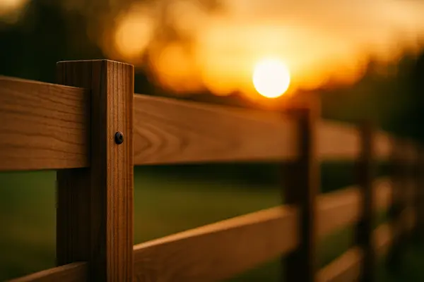 a wooden fence with the sunset as background from Dallas Fence Company in Dallas, TX - aluminum fence contractors