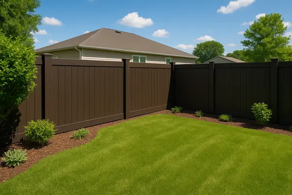a house backyard with a stained fence from Dallas Fence Company in Dallas, TX - dallas fence installation a house backyard with a stained fence from Dallas Fence Company in Dallas, TX - dallas fence installation