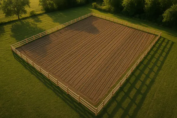 A fully fenced-in property used for commercial sawing from Dallas Fence Company in Dallas, TX - fence repair near me A fully fenced-in property used for commercial sawing from Dallas Fence Company in Dallas, TX - fence repair near me