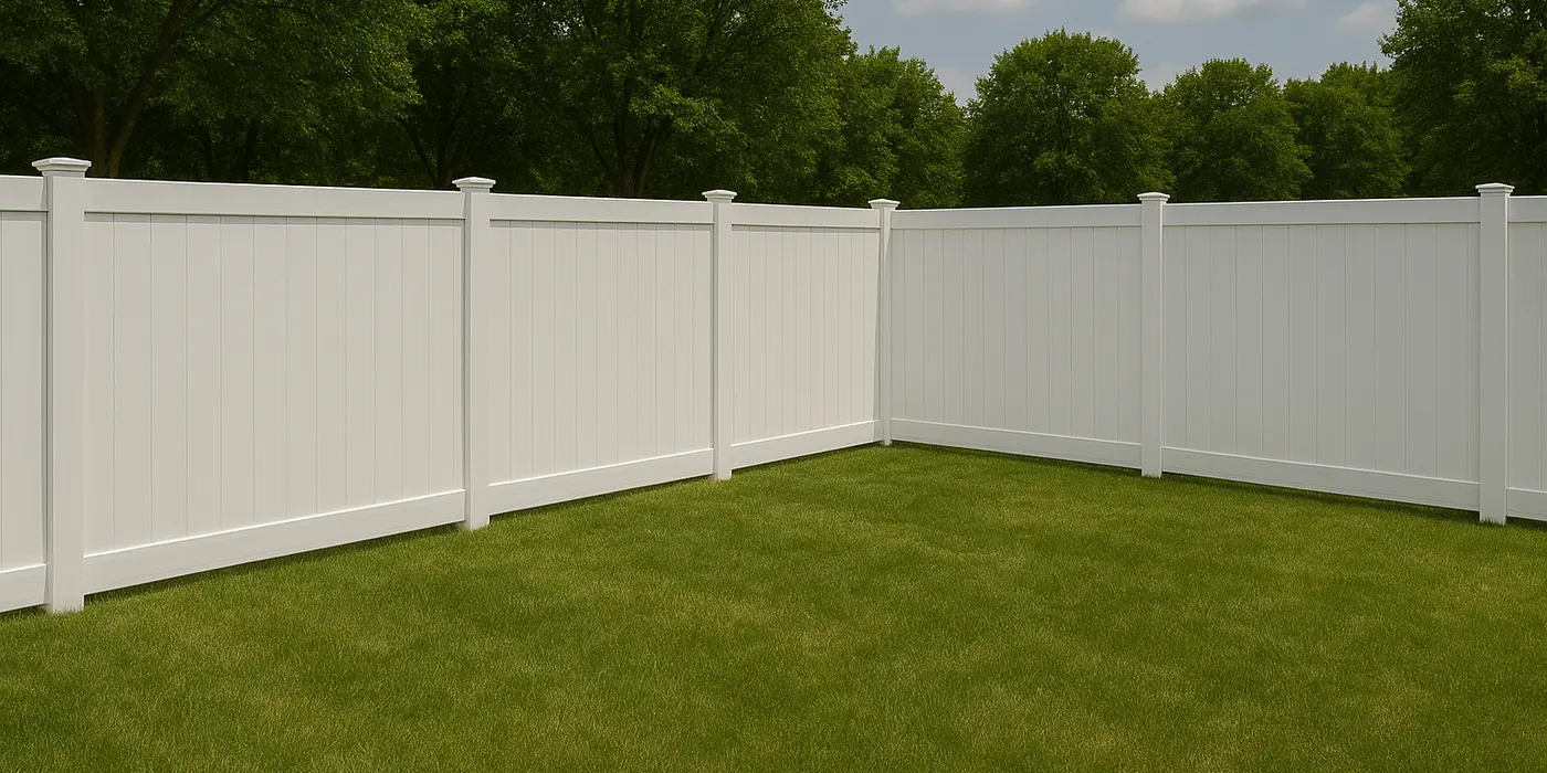 a house backyard showin a white fence from Dallas Fence Company in Dallas, TX - pool fence installation