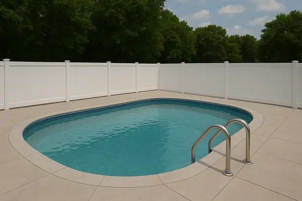 a fenced-in swimming pool from Dallas Fence Company in Dallas, TX - pool fence installation